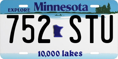 MN license plate 752STU