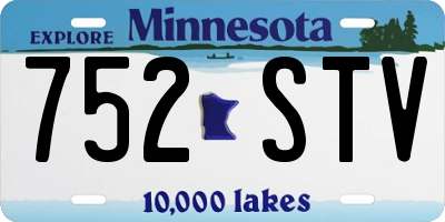 MN license plate 752STV