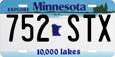 MN license plate 752STX
