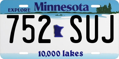 MN license plate 752SUJ