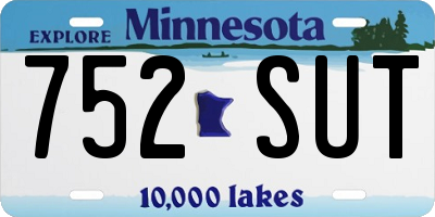 MN license plate 752SUT
