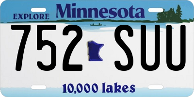 MN license plate 752SUU