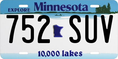 MN license plate 752SUV