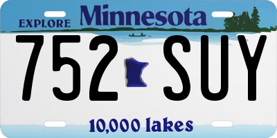 MN license plate 752SUY