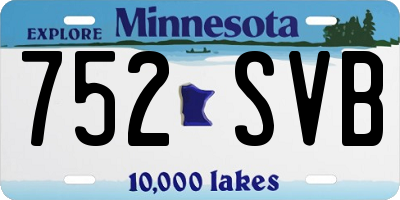 MN license plate 752SVB