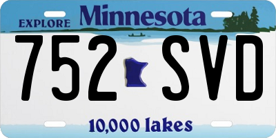 MN license plate 752SVD