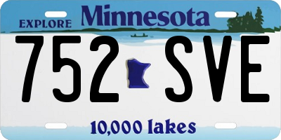 MN license plate 752SVE