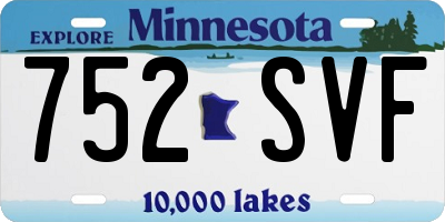 MN license plate 752SVF