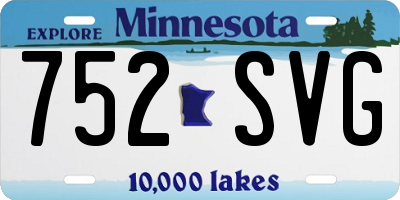 MN license plate 752SVG