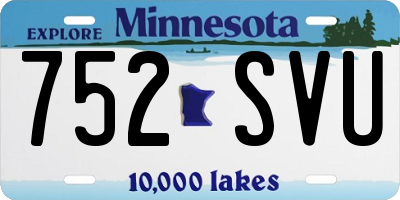 MN license plate 752SVU
