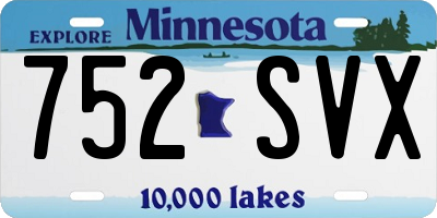 MN license plate 752SVX