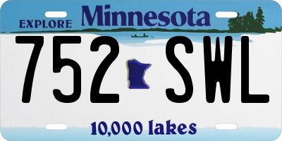 MN license plate 752SWL