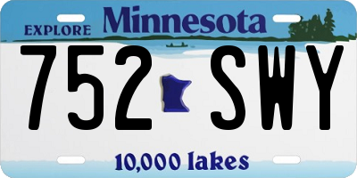 MN license plate 752SWY