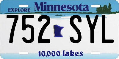 MN license plate 752SYL