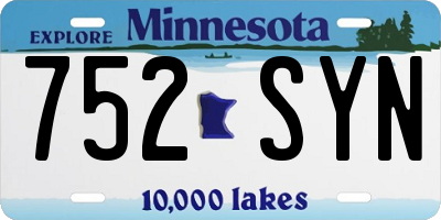 MN license plate 752SYN