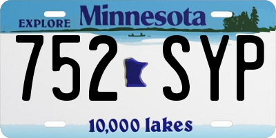 MN license plate 752SYP