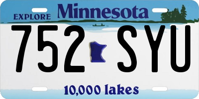MN license plate 752SYU