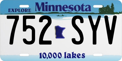 MN license plate 752SYV