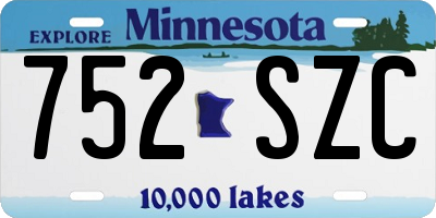 MN license plate 752SZC