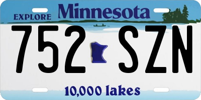 MN license plate 752SZN