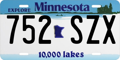 MN license plate 752SZX
