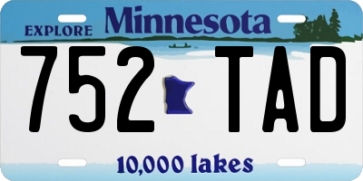 MN license plate 752TAD