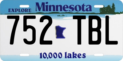 MN license plate 752TBL