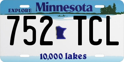 MN license plate 752TCL
