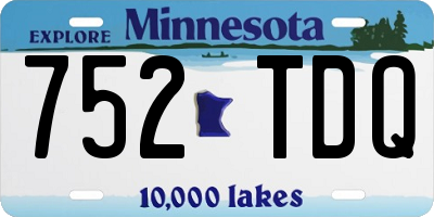 MN license plate 752TDQ