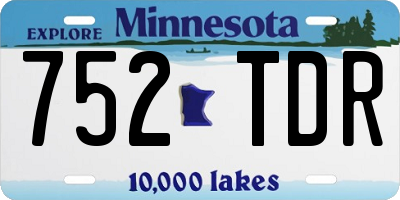 MN license plate 752TDR