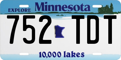 MN license plate 752TDT