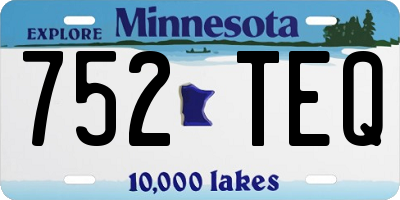 MN license plate 752TEQ