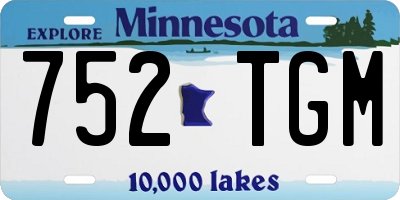 MN license plate 752TGM
