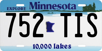 MN license plate 752TIS