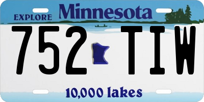 MN license plate 752TIW