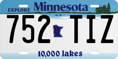 MN license plate 752TIZ