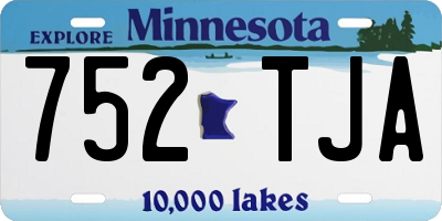 MN license plate 752TJA