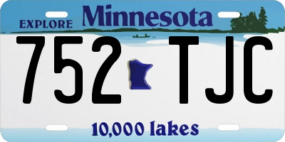 MN license plate 752TJC