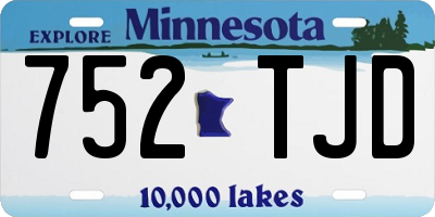MN license plate 752TJD