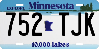 MN license plate 752TJK