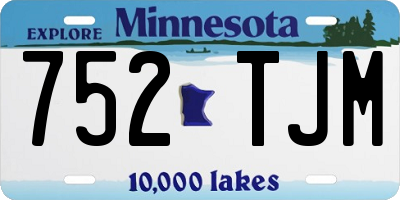 MN license plate 752TJM