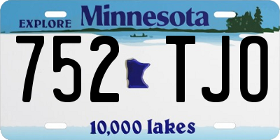 MN license plate 752TJO