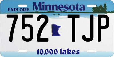 MN license plate 752TJP