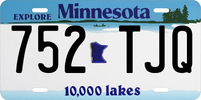 MN license plate 752TJQ