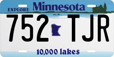MN license plate 752TJR