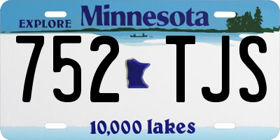 MN license plate 752TJS