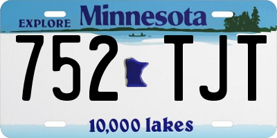 MN license plate 752TJT