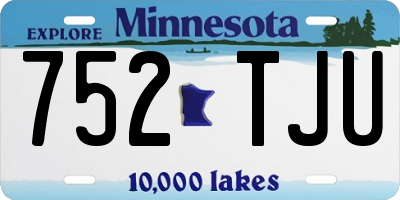MN license plate 752TJU