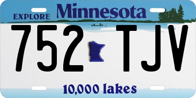 MN license plate 752TJV