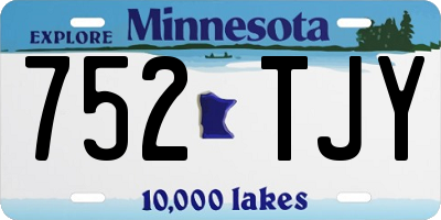 MN license plate 752TJY